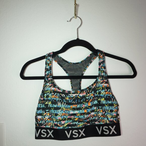 VSX Striped Design Sports Bra - Picture 1 of 6